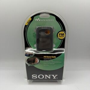 Sony SRF-56 Walkman Portable FM‎ Stereo Radio w/ Belt Clip & Headphones - SEALED
